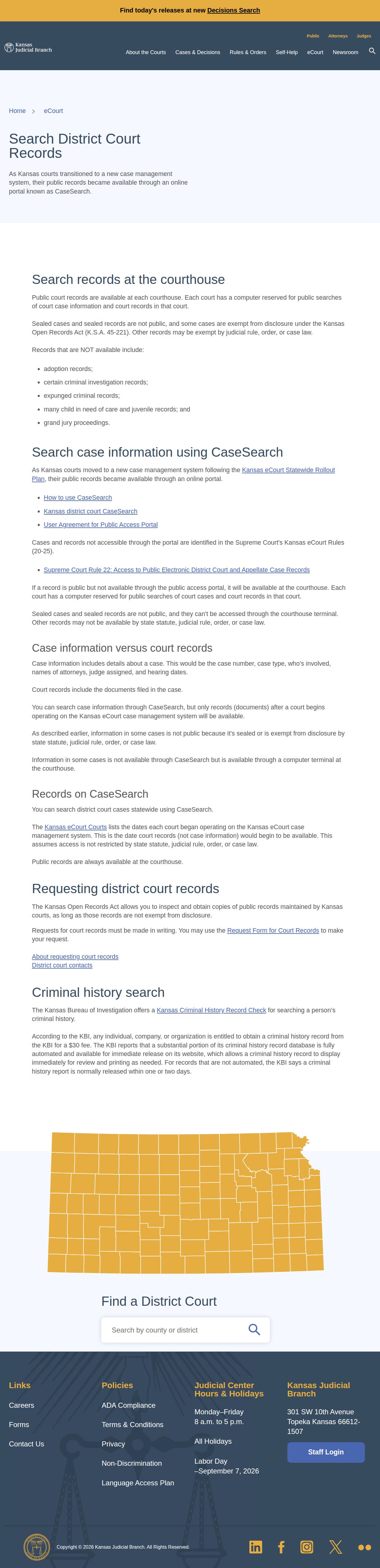 Kansas court access rules for Morton County release records